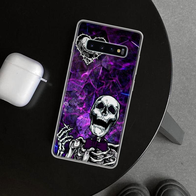 Anatomy Skeleton Heart Lovey Kiss Phone Case Cover for Samsung Galaxy S26 S25 Edge S24 S23 Ultra S22 Plus S21 FE S20 + Art Custo