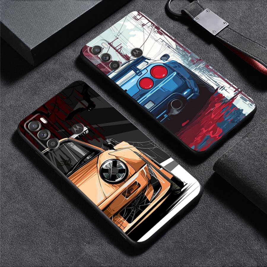 Чехол для Motorola Moto G71 G32 G22 Edge40 Edge 20 Pro 30 Lite G53 G30 G50 G51 G73 G60s G52 Чехол для телефона JDM Спортивный автомобиль