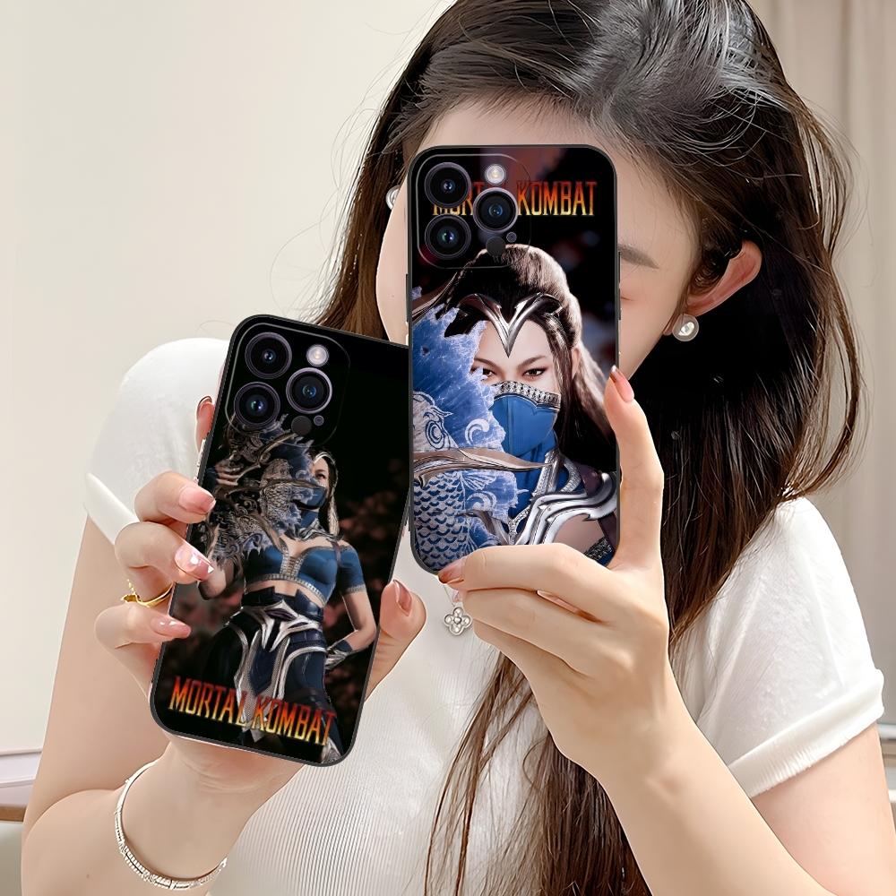 Чехол для мобильного телефона Mortal Kombat Kitana для iPhone 16 15 14 13 12 11 X XR XS 8 7 Pro Max Plus Mini Черный Чехол-Оболочка для Телефона
