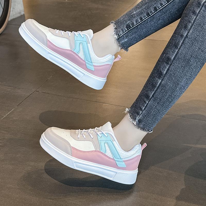 TUINANLE Женская повседневная обувь, кожаные туфли для скейтборда на шнуровке, женские нескользящие кроссовки на платформе