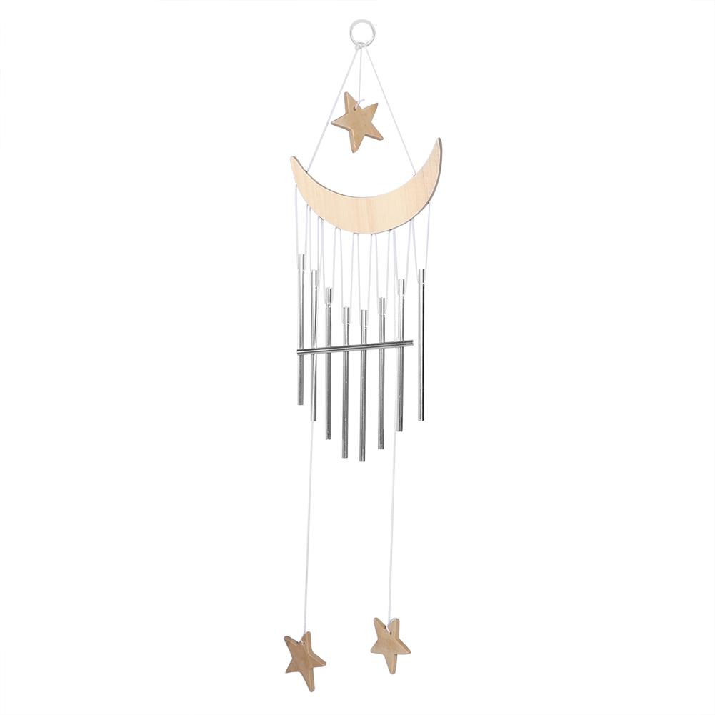 Wind Chimes Window Hanging Decor Wind Bell Home Ornament Outdoor Yard Decor (Natural Color)