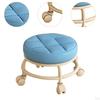 Low Roller Seat Rolling Stool Modern Sturdy PU Leather with Swivel Caster for Garage Porch