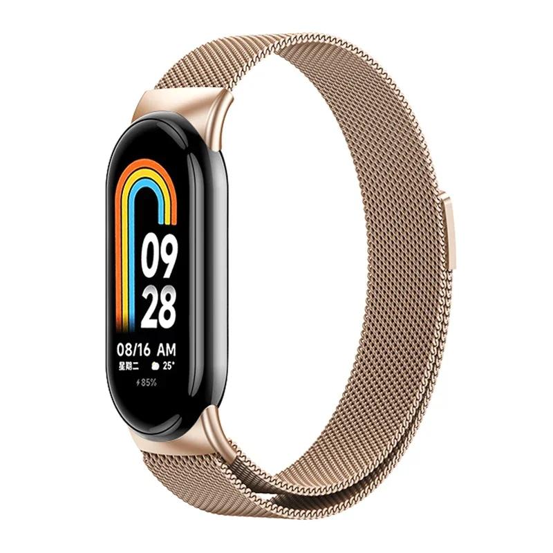 Strap For Xiaomi Mi Band 8 Global Version Accessorie Milanese Loop Replacement Belt Bracelet Pulseira Correa Mi Band 9 NFC Strap