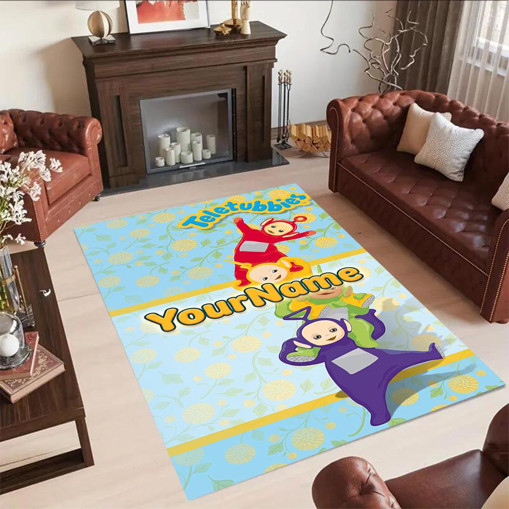 Teletubbies Customize Text Area Rug Suitable for Dormitory Foyer Kitchen Balcony Antislip Carpet Office home decor Perfect Gift for Women/Men