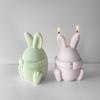 Безликая свеча-кролик Форма для свечи DIY Закройте глаза, рот и уши Кролик Ароматерапевтическая свеча Гипсовый камень для благовоний Форма