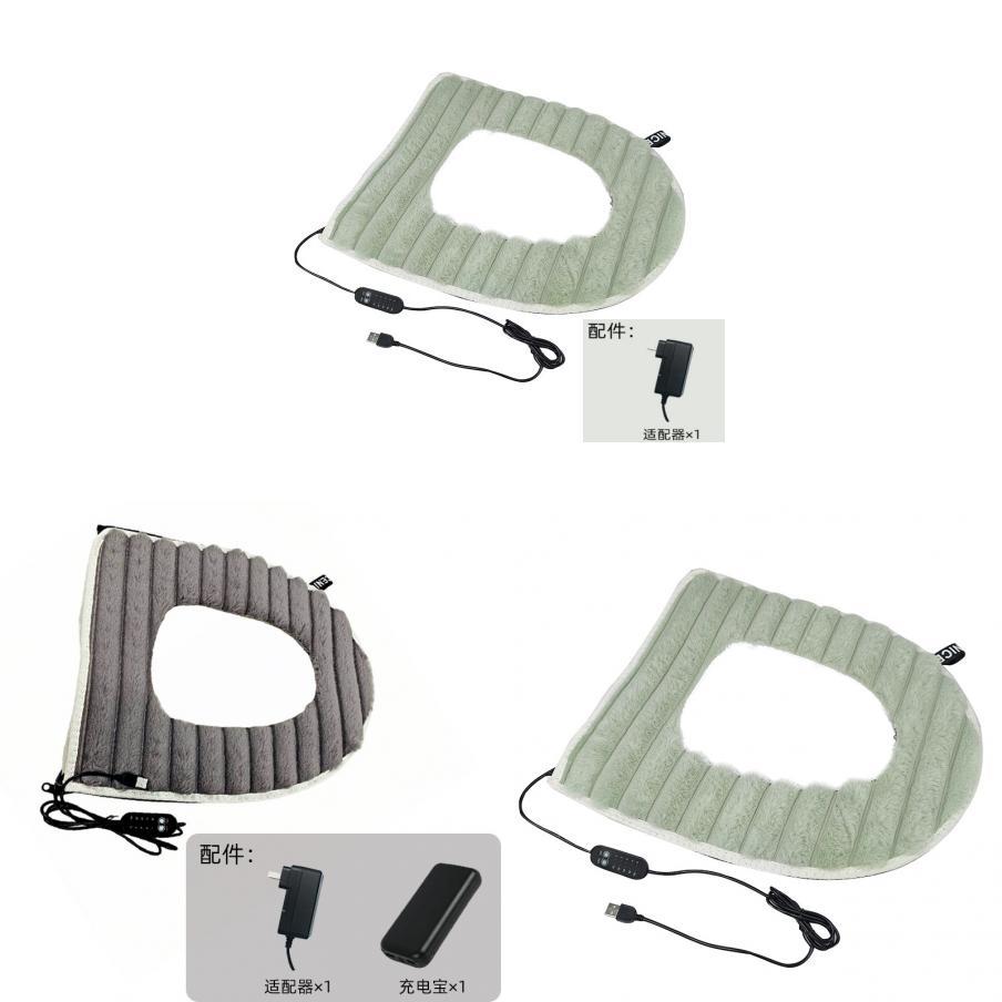 Winter Warm Usb Heated Plush Toilet Seat Cover With Fast Heating For Home Use
