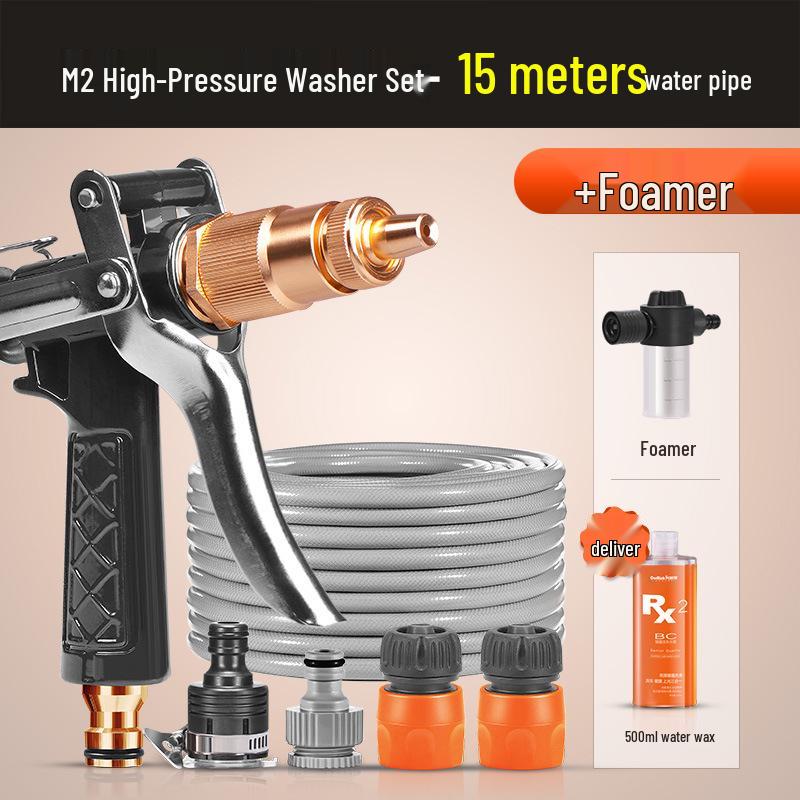 High-Pressure Water Gun Hose for Car Washing and Balcony Cleaning with Powerful Faucet Nozzle