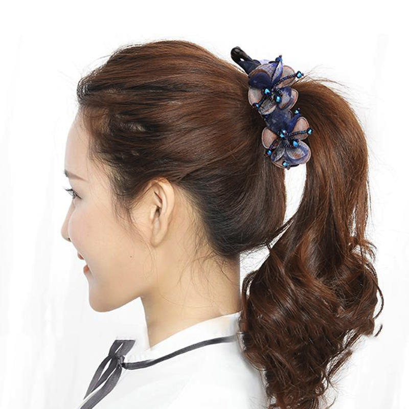Цветочная заколка для волос держатель для хвостика прочный долговечный сильная фиксация плетение нескользящие французские заколки заколка-краб для прически
