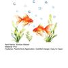 Red Goldfish Design Window Sticker, Transparent Electrostatic Adhesion No Glue Glass Decal for Living Room Bedroom Entrance Hall Home Decor