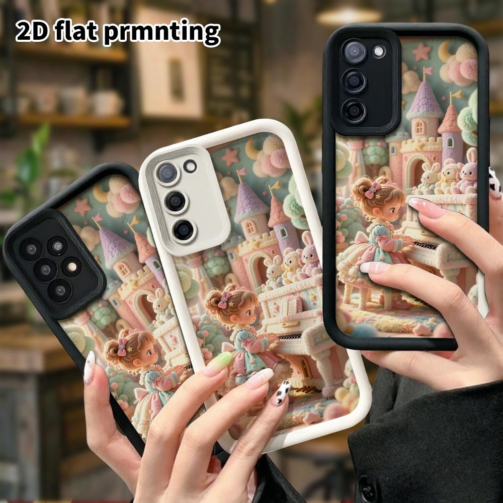 Phone Case: 2D flat, suitable for Samsung Galaxy A34 A35 M05 M06 S20 S22 S21 FE Plus 5G protective case, plush piano room, perfect Christmas and Hallo