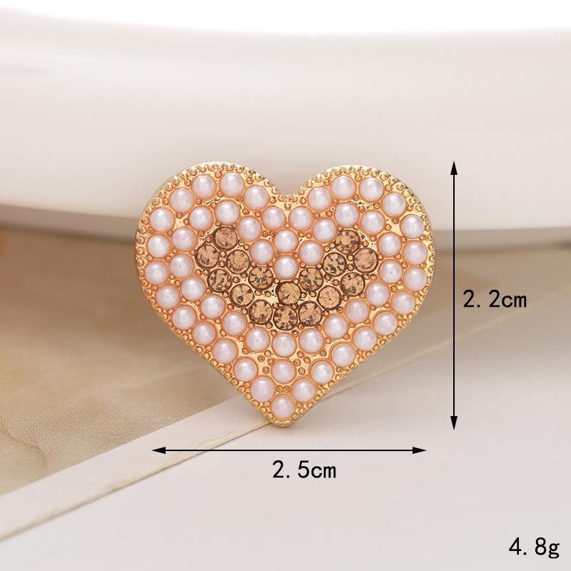 Zinc Alloy Pearl Flower Clog Accessories - DIY Shoe Buckle Decoration
