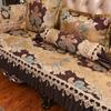 European Vintage Jacquard Sofa Slipcover Luxurious Sofa Cover Non-Slip Sofa Cushion 1/2/3 Seats Couch Furniture Protectors Cover
