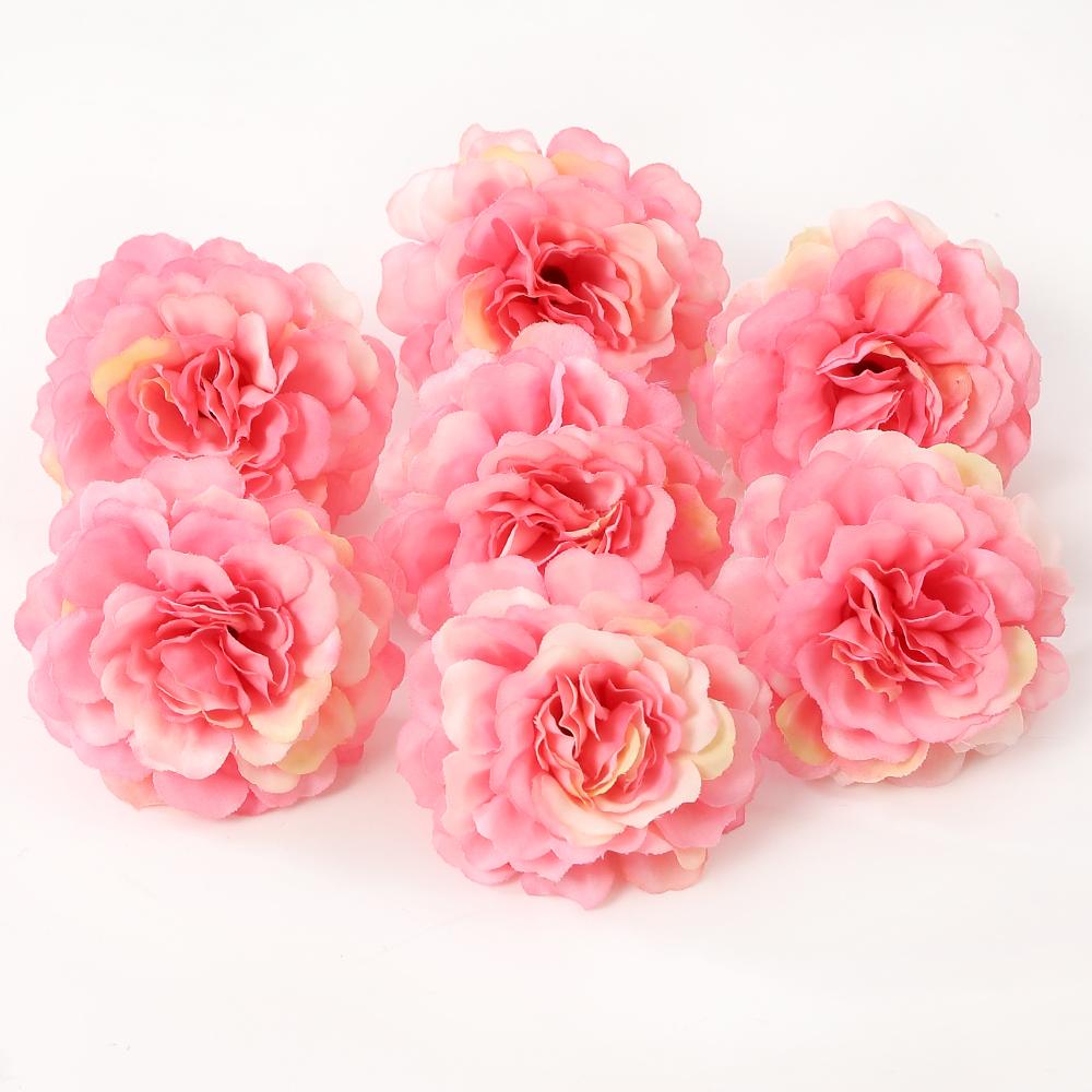 10Pcs Silk Rose Artificial Flowers for Home Decor Wedding Decoration Supplies DIY Bride Crafts Wreath Accessories Fake Flowers