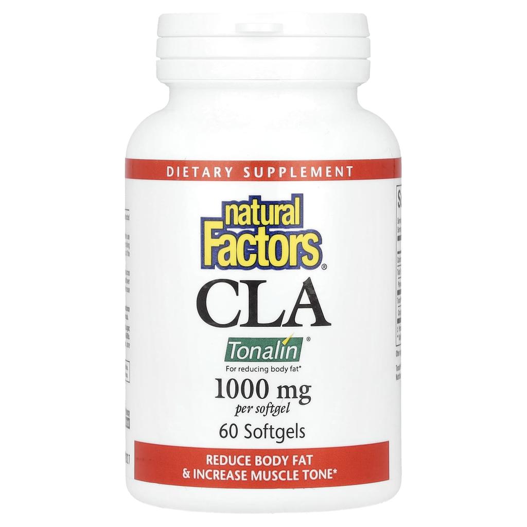 Natural Factors CLA, 1,000mg, 60 Softgels