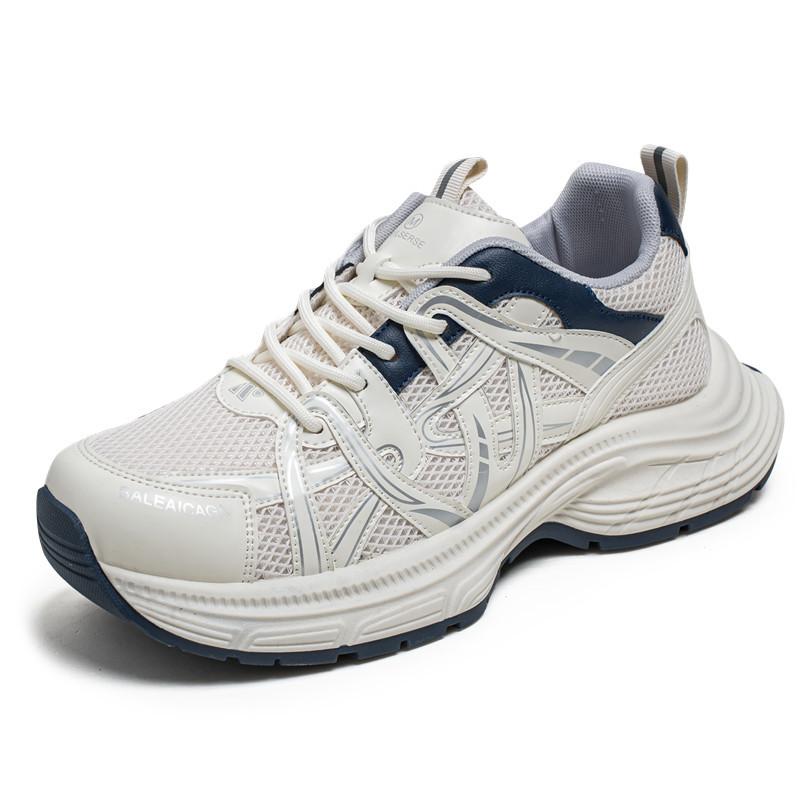 Autumn and winter new men's retro dad shoes platform heightening sports jogging casual shoes men's mesh breathable trendy shoes