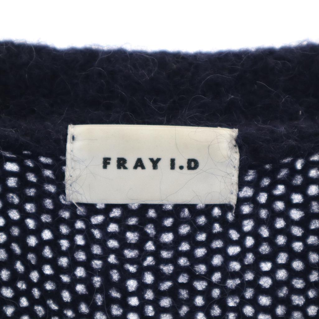 FRAY I.D alpaca blend Rose pattern Long sleeve knit one piece F Navy Women Used