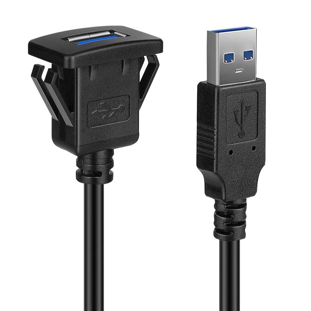 Single Port USB 3.0 Flush/Mount/Socket Flush Mount Exrending Wires Extension Cable Male To female