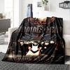 Name Custom German-language band Print Flannel Blanket High Quality Warm Comfortable Cover for All Seasons Perfect for Gifts Home Decor