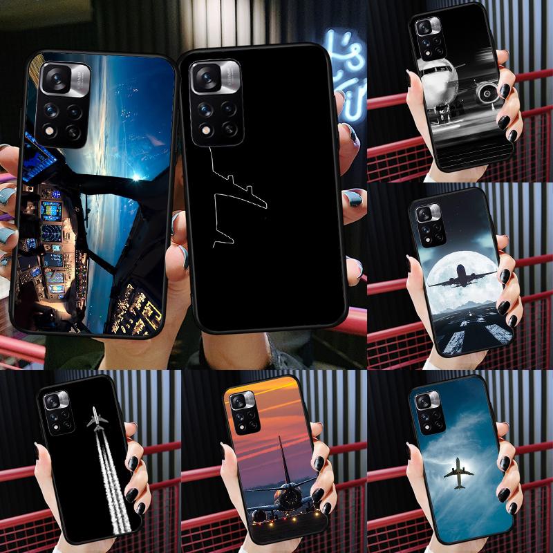Кейс для путешествий с рисунком самолета для Xiaomi Redmi Note 13 12 11 9 10 14 Pro 9S 10S 11S 12S Redmi 14C 10C 12C 13C Чехол
