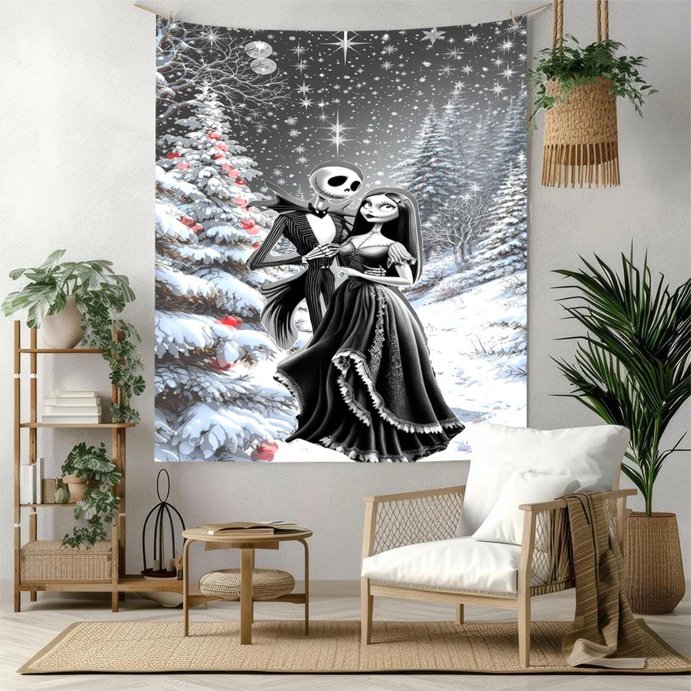 Christmas Nightmare Wall Decor Tapestry Art For Pet Memorial Birthdaywedding Party Backdrop Family Gift
