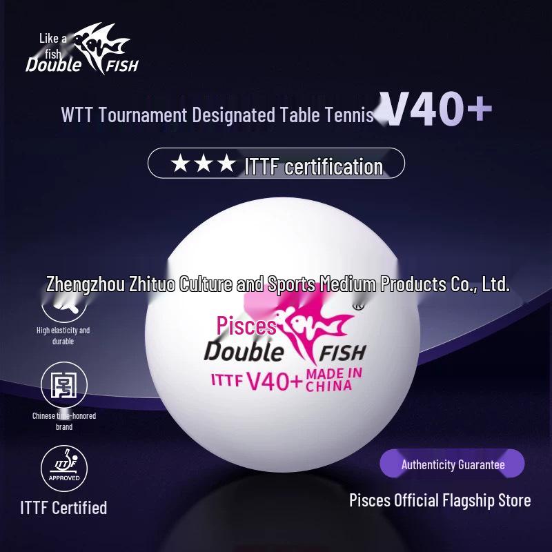 Шарики для настольного тенниса Double Fish WTT Three-Star Competition