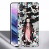 Чехол для телефона Demon Slayer Nezuko с аниме для Samsung Galaxy S22 Pro S21 S20 FE Ultra S10 Lite S10 S10E S9 S8 Plus, мягкий черный чехол