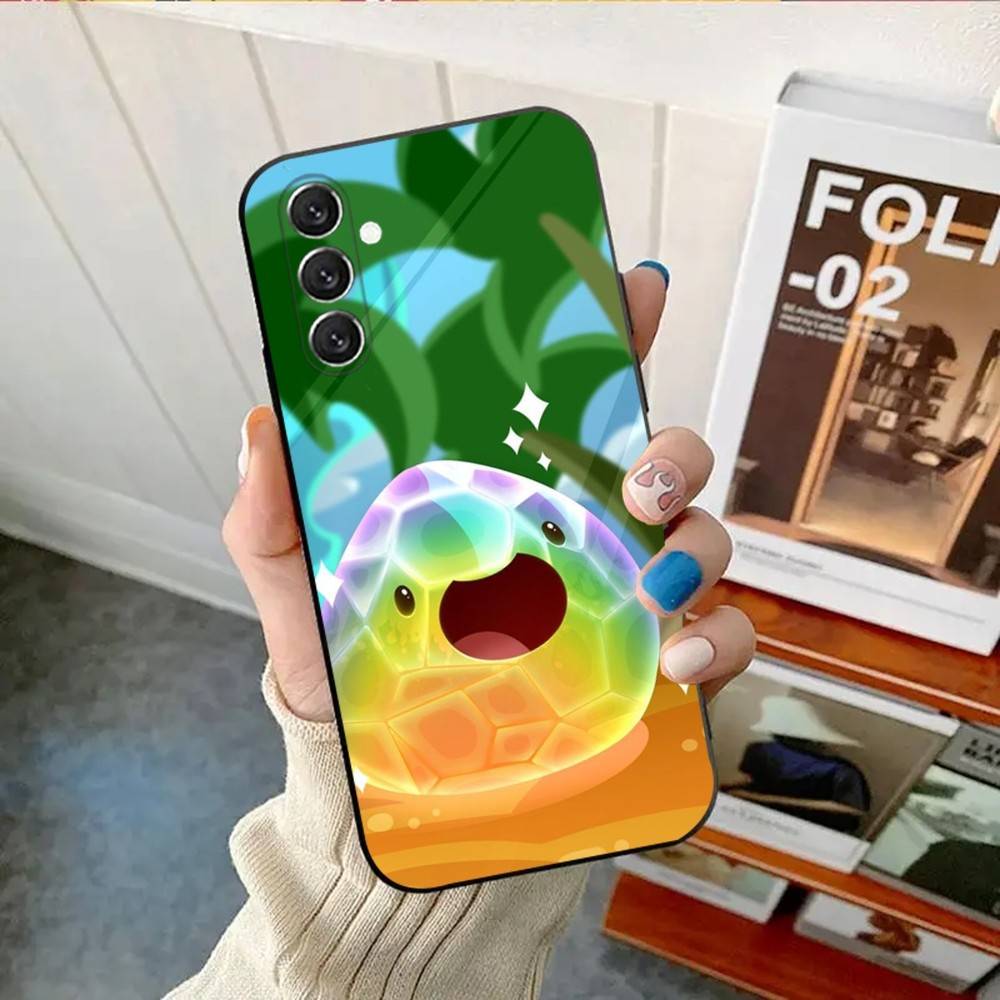 Чехол для телефона S-Slime Rancher Чехол для телефона для Samsung Galaxy A13, A21s, A22, A31, A32, A52, A53, A71, A80, Мягкий черный корпус