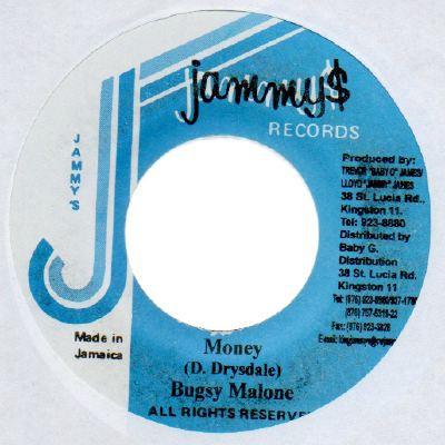 7-дюймовая пластинка БАГСИ МАЛОУН - Денег НЕТ Jammy's Records Ямайка Регги, Ска и Даб Б/У