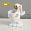 Resin Astronaut Sculpture Pen Holder Pencil Organizer Cosmetic Brush Holder Decorative Pen Box Makeup Brush Pot