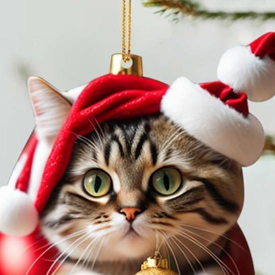 Yousheng 10 шт. Подвеска на зеркало заднего вида автомобиля 2D акриловый кошачий шарм украшение на рождественскую елку аксессуар для интерьера автомобиля