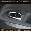 4 шт. ABS хромированный переключатель окна автомобиля, кнопка подъема, панель, наклейка, декоративная накладка для Ford Fiesta MK7 2009-2013