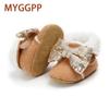 MYGGPP Autumn and Winter Padded High Top Baby Shoes Soft Bottom Toddler Shoes Cotton Shoes Baby Shoes Soft Bottom Shoes 0-1 Years