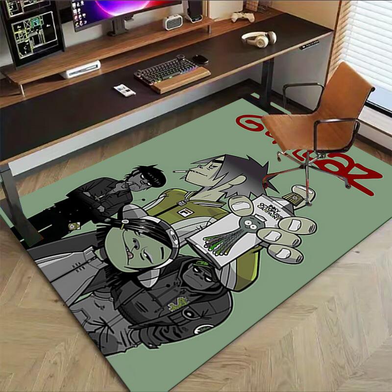 1 шт. Ковер Gorillaz Ink, Ковер для офиса, Коврик для улицы, Декор для дома, Ковер для зоны, Фестиваль