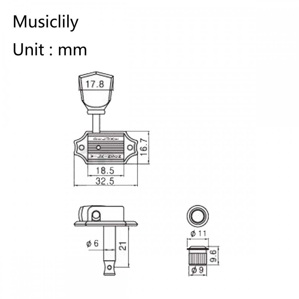Wilkinson 3 на 3 Deluxe Vintage Keystone Style Gibson Epiphone Les Paul гитарный набор колков золотой