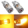 Eseastar T20 7443 WY21W LED Turn Signal, Explosive Light, Bulb, Amber, Cooling Fan, High