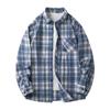 Men Shirt Plaid Loose Street Long Sleeve Casual Shirt Black Oversized Soft Shirt Spring Autumn