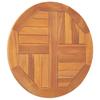Vidaxl Blat Stołu, Lite Drewno Tekowe, Okrągły, 2,5 Cm, 50 Cm