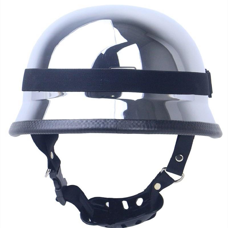 ZR-307 Retro Motorcycle Half Helmet With DOT Certified Visor Plated ABS Shell S M L XL XXL