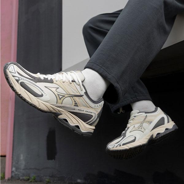 Mizuno Wave Orion Удобные Универсальные Сетчатые Амортизирующие Нескользящие Прочные Поддерживающие Низкие Кроссовки Унисекс кроссовки Молочно-Белый D1GH232101