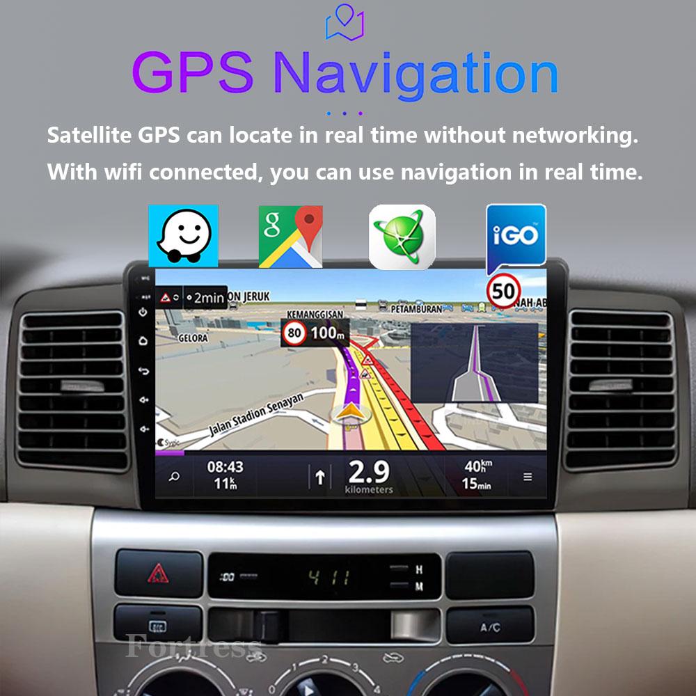 2Din Android14 для Toyota Corolla E120 E130 2000-2004 Автомобильный Радио Мультимедиа Видео Плеер GPS Навигация Carplay Стерео Автомагнитола