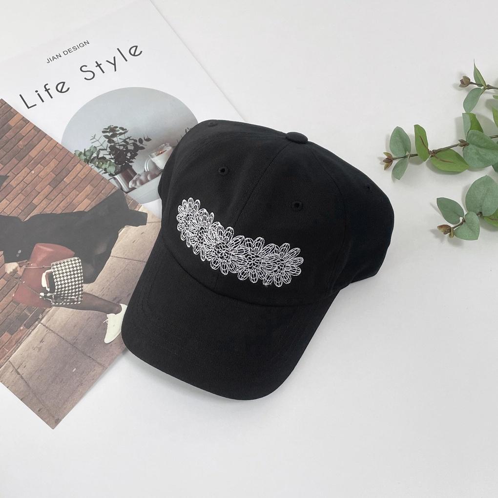 Women's and Men's Daily Flower Embroidery Ball Cap Baseball Hat