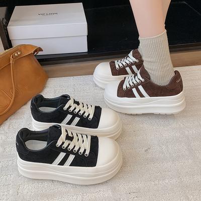 Платформенные белые женские универсальные весенне-осенние туфли на маффинах, осенние новинки, популярность заказов резко возрастает, повседневная спортивная обувь