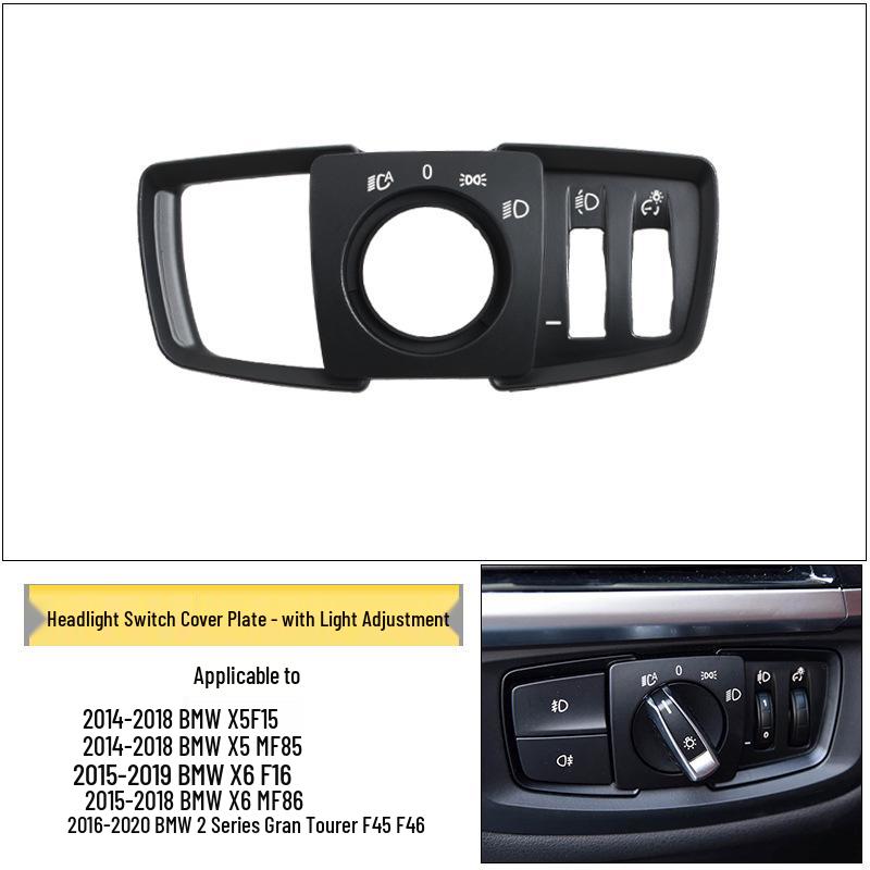 BMW X5/X6 Headlight Switch Button Cover Plate F15/F16 X5M Light Control Knob