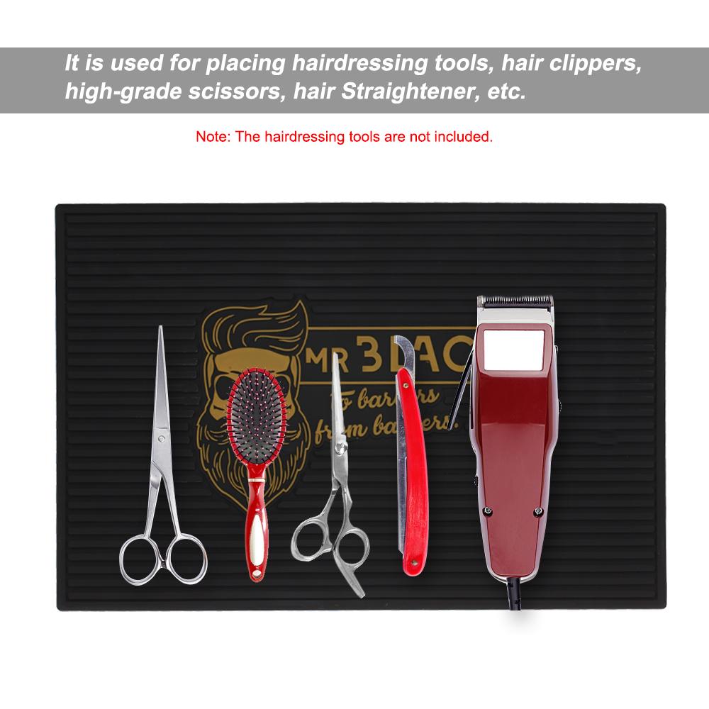 Парикмахерский противоскользящий силиконовый коврик, термостойкая подушечка для волос