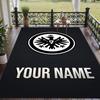 Custom Name Eintracht Frankfurt Crystal Velvet Floor Rug Personalized Text Soft Carpet Home Decor