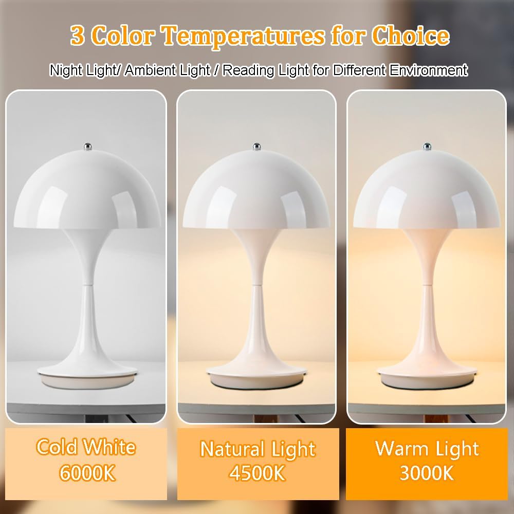 1PC Table Lamp LED Touch Sensor Desktop Night Light Rechargeable Wireless Reading Lamp for Restaurant Hotel Bar Bedroom Decor Light