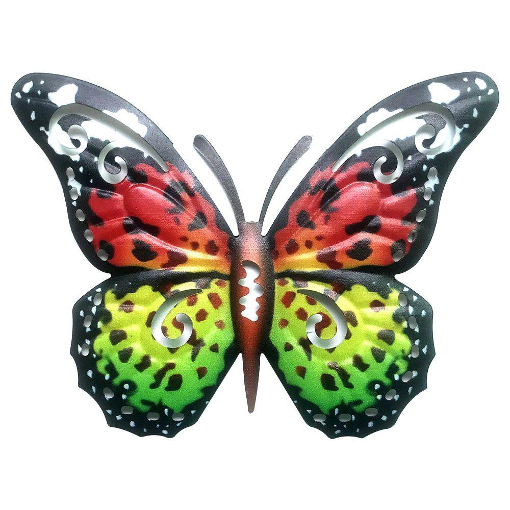 Outdoor Home Decoration Artwork Statue Wall Hanging Metal Butterfly Ornament Garden Craft Iron Art
