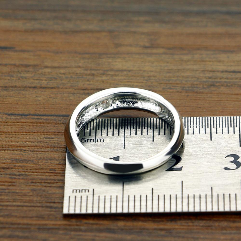 Парное кольцо Простое мужское и женское одинарное кольцо Серебряные украшения