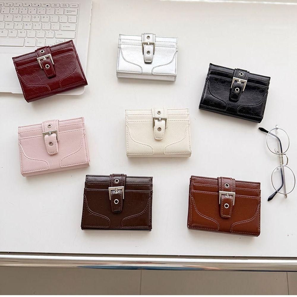 Purse Women Short Wallet Korean Style Coin Pouch Retro Card Bag Card Storage Bag
