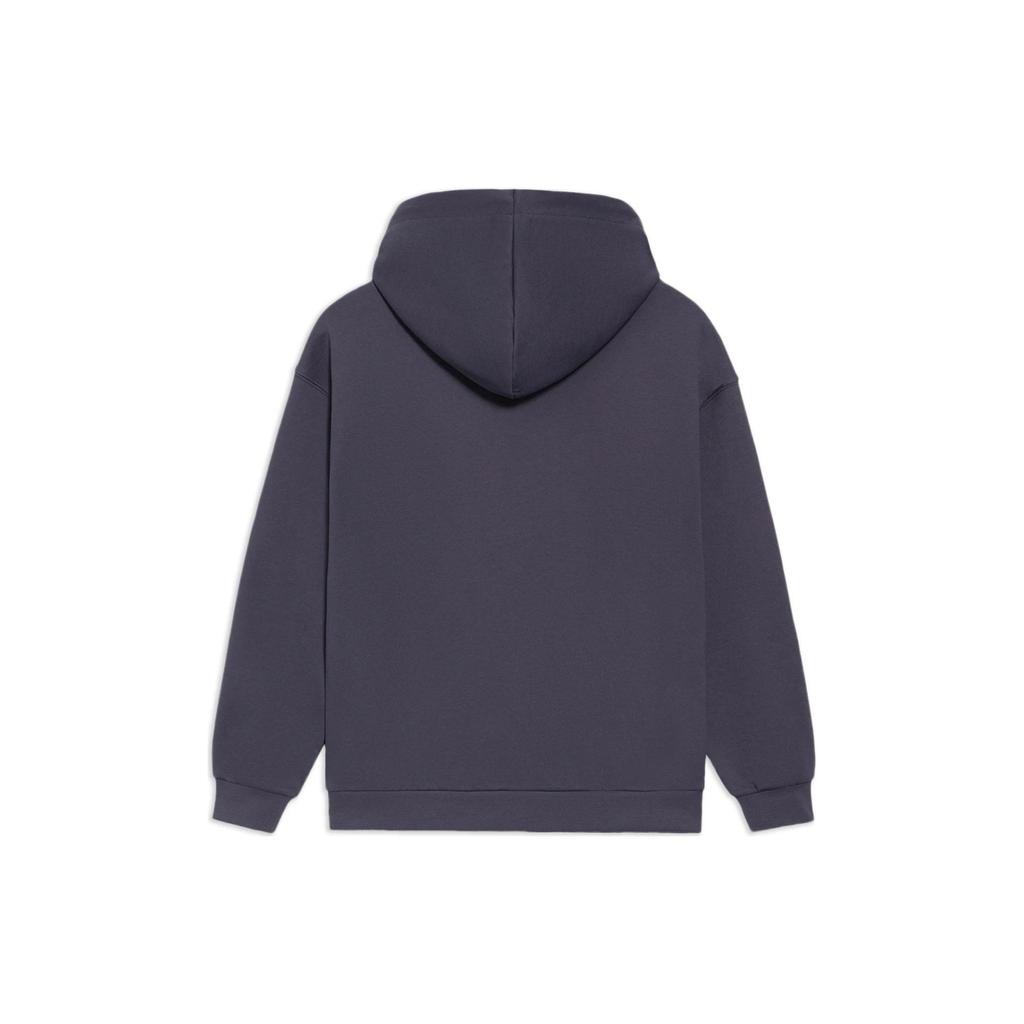 Li Ning Логотип Печать Однотонный свитер Толстовка унисекс Толстовка Темно-фиолетовый Серый AWDS535-5